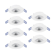 Faretto Incasso Moderno Gedrez Plastiche Bianche Trasparente Led 4,9W 3640Lm