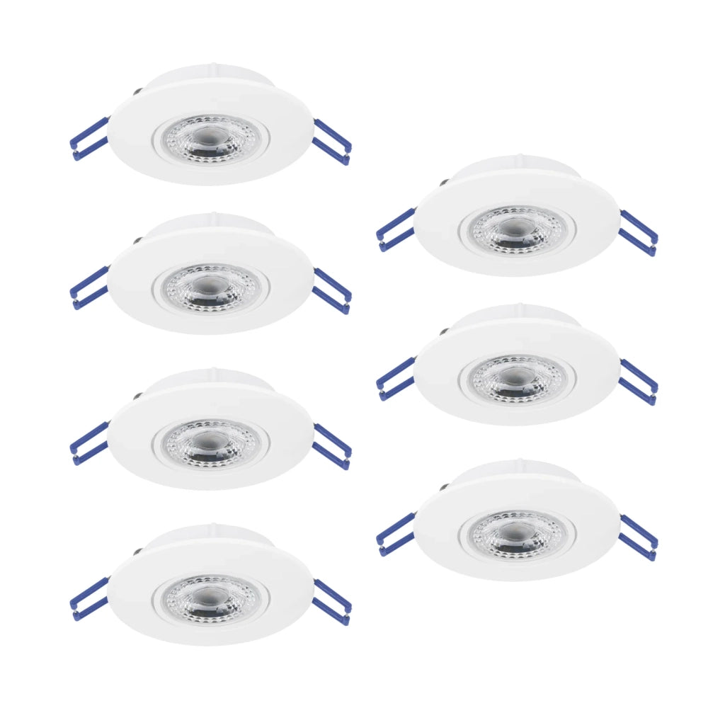 Faretto Incasso Moderno Gedrez Plastiche Bianche Trasparente Led 4,9W 3640Lm