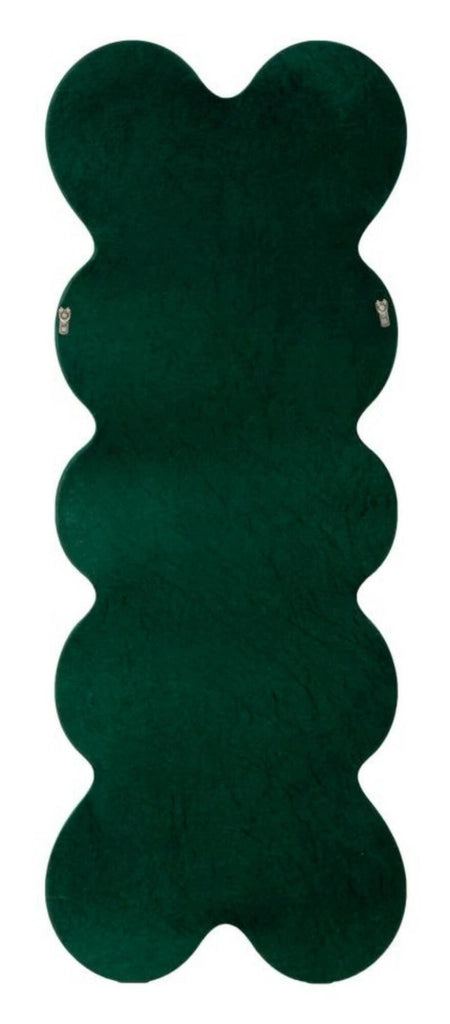 Specchio Lari, Specchiera, Articolo d'arredo a muro, Decorazione con specchio, 58x4 h160 cm, Verde
