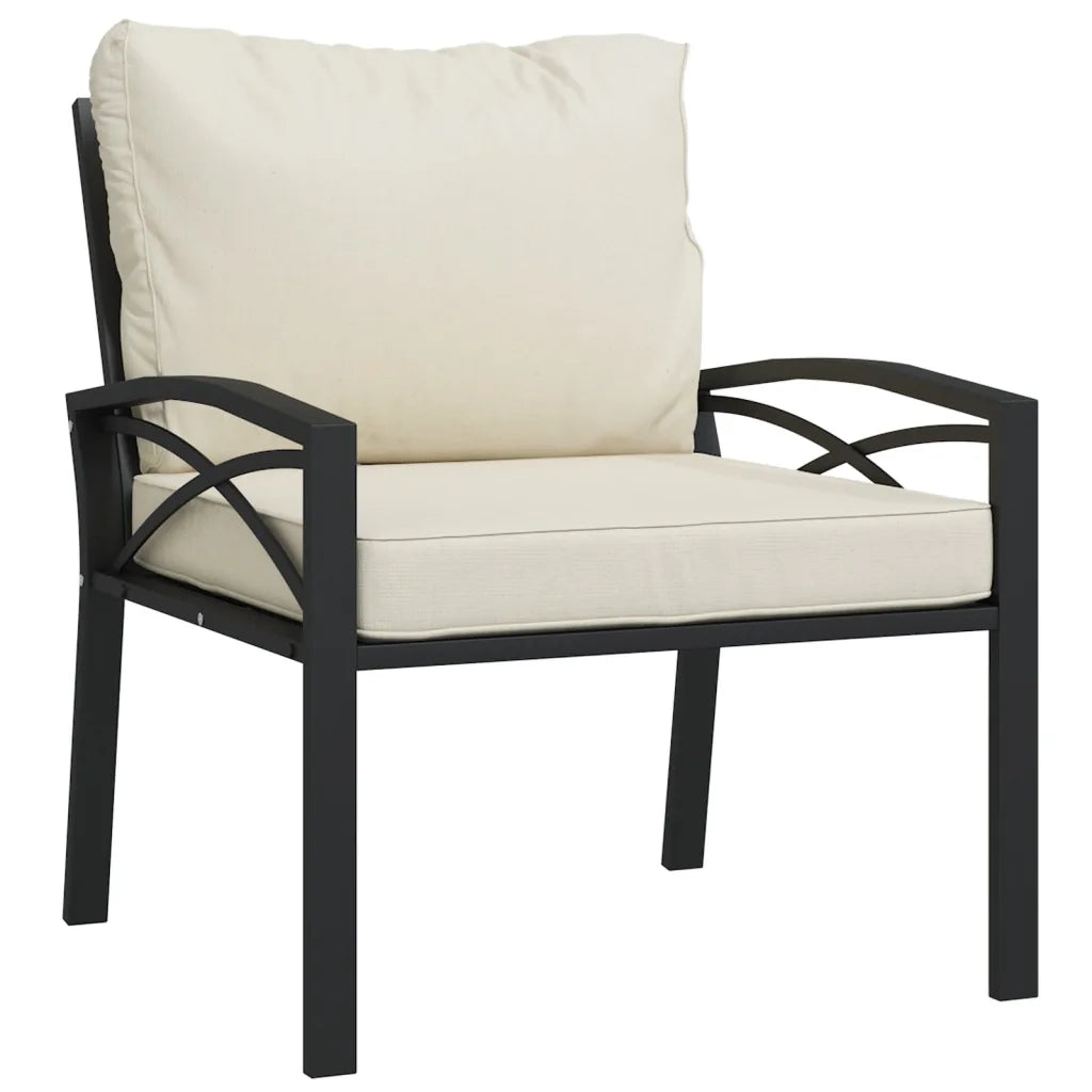 Set Salotto da Giardino 7pz con Cuscini Sabbia in Acciaio 3187957