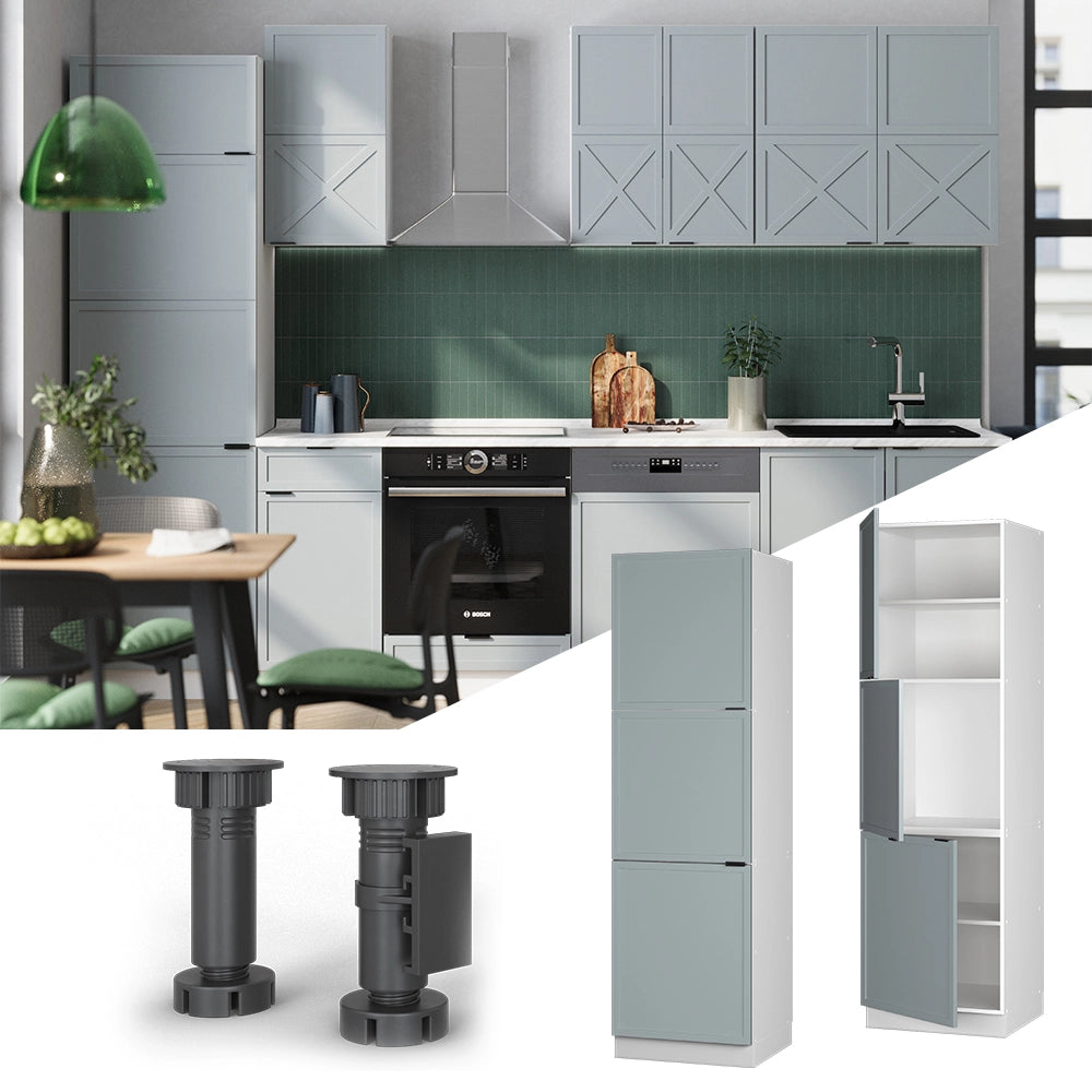Mobile per forno da incasso Fame-Line Blu-grigio chiaro/Bianco 60 cm Vicco