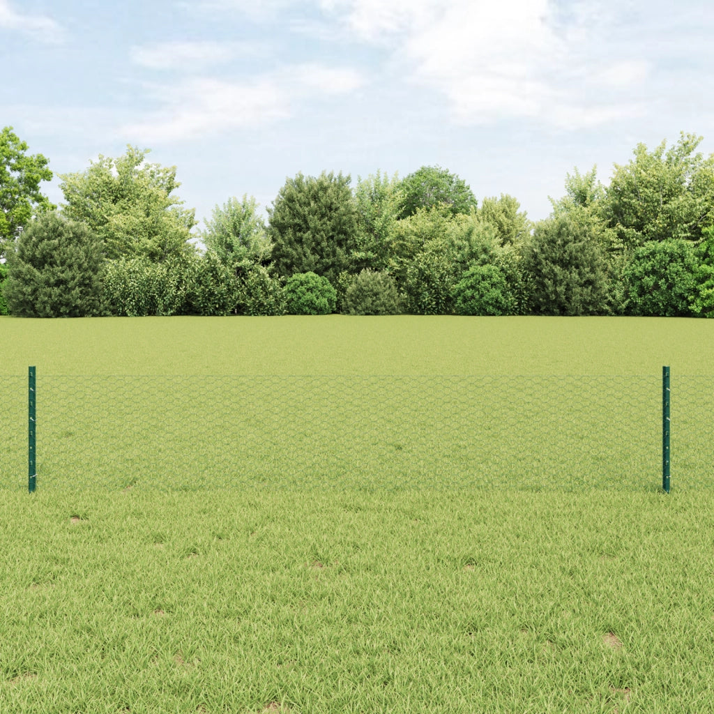 Set di Recinzione Esagonale Verde Set di 2 Verde