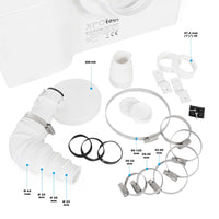 Stazione di sollevamento 4/2 con trituratore WC 800 watt Pompa per acque reflue