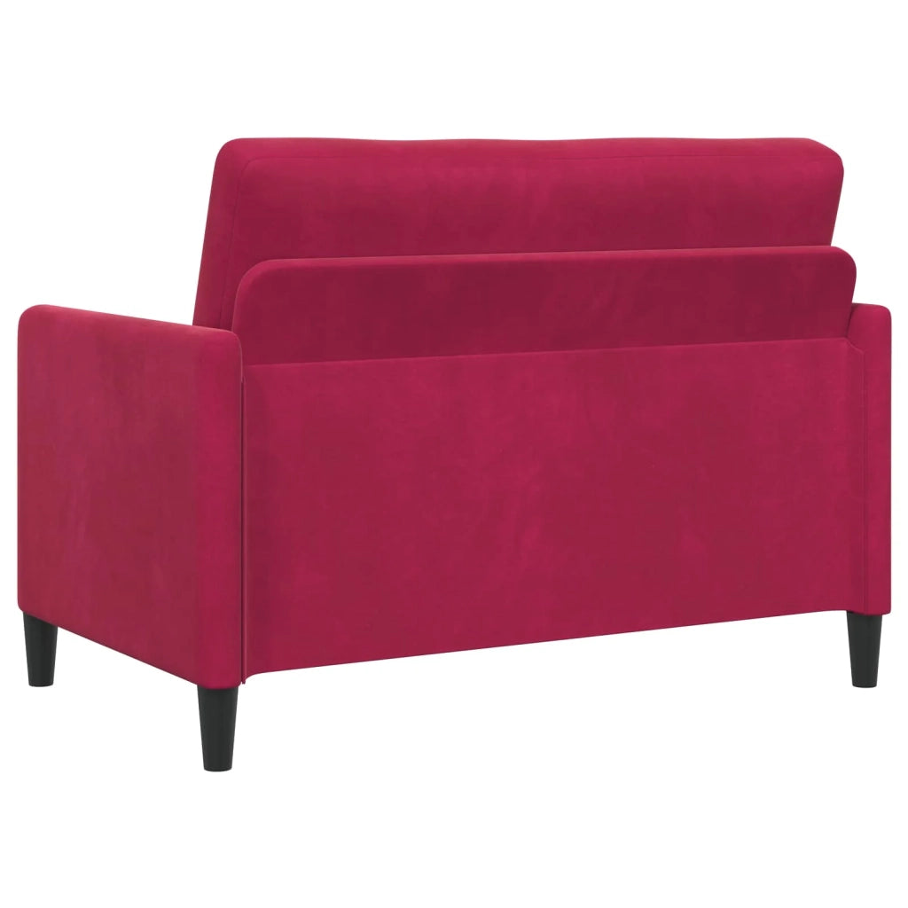 Set di Divani con Storage 2 pz Rosso Vino Poliestere 3429167