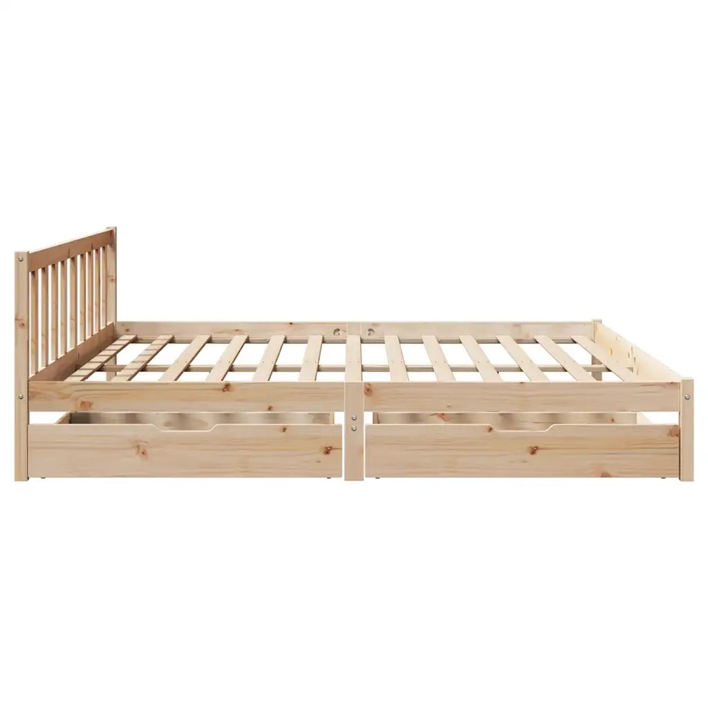 Letto senza Materasso 180x200 cm in Legno Massello di Pino