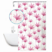 Trade Shop - Tenda Doccia Antimuffa Impermeabile 180x200 Cm Con Anelli Bagno Fiori Rosa 59803 -