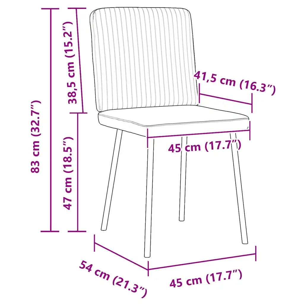 Sedie da Pranzo 6 pz Grigio Scuro in Velluto 3315557