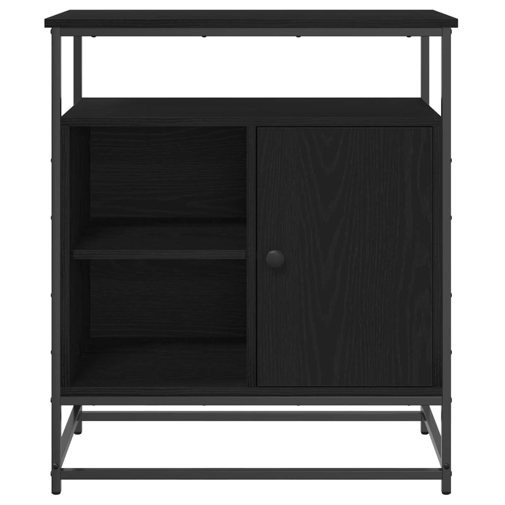 Credenza Rovere Nero 69 x 35 x 80 cm Legno multistrato 862981