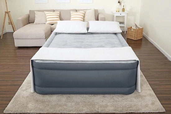 Air Mattress Confortevole e Sostenibile con Pompa Integrata e Caricatore USB - 22 Pollici di Altezza