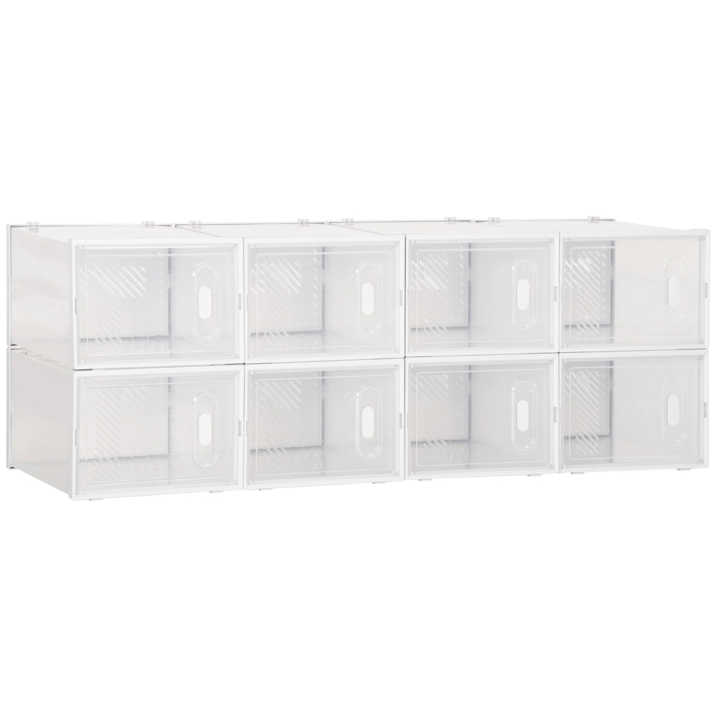 Scarpiera Modulare 8 Cubi ¨C Zephmum ¨C Plastica PP Bianco 28x36x21 cm