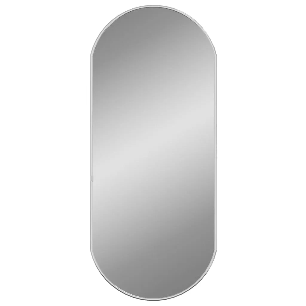 Specchio da Parete Argento 70x30 cm Ovale 348191