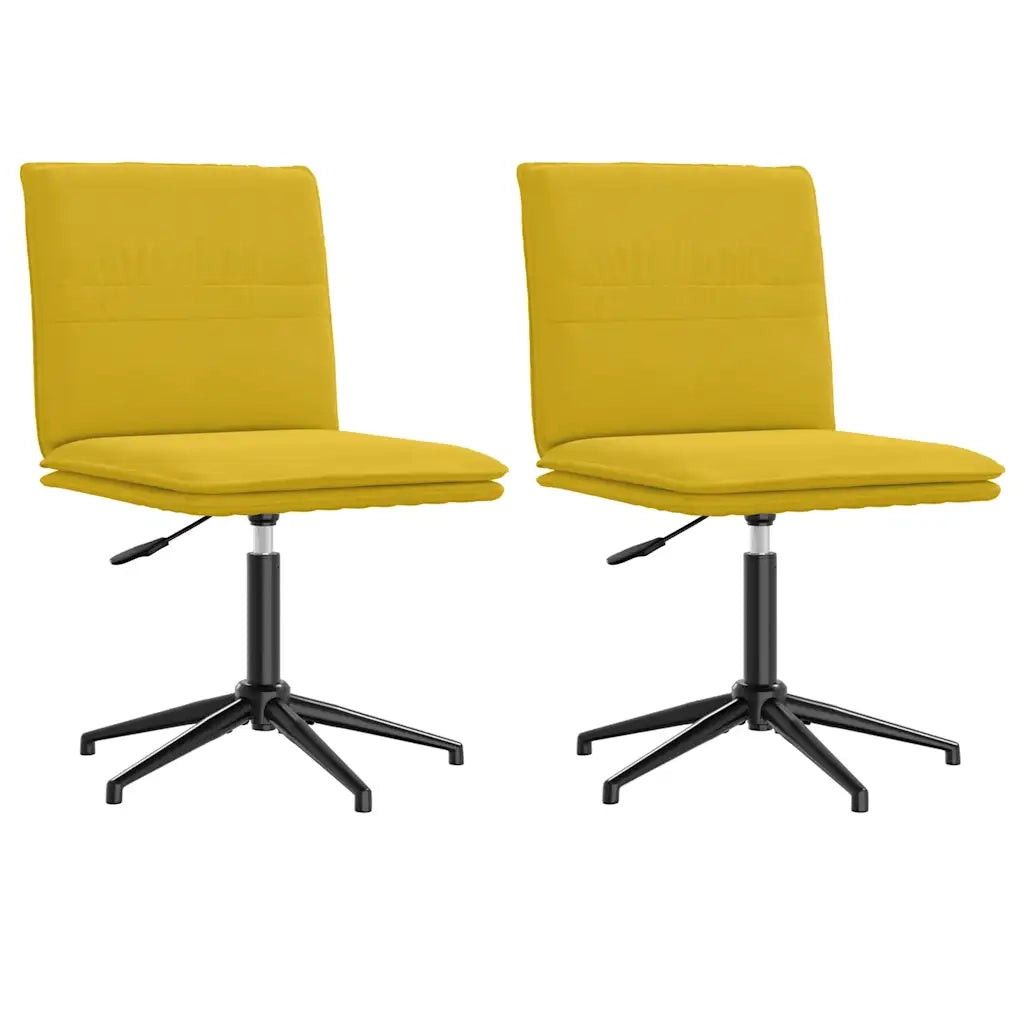 Sedie da Pranzo 2 pz Gialle in Velluto 3315374