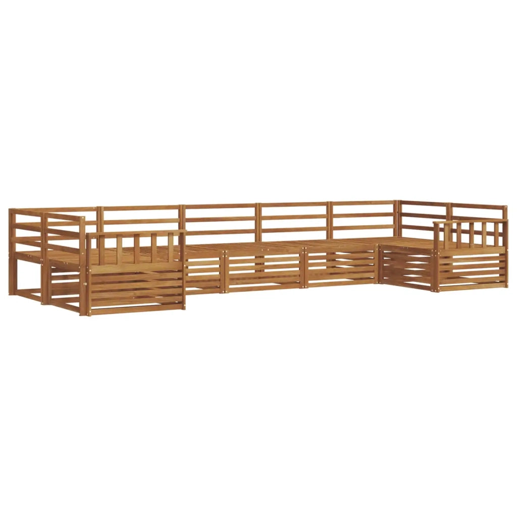 Set divani 7 pcs Naturale Legno di Acacia Massello 3374049