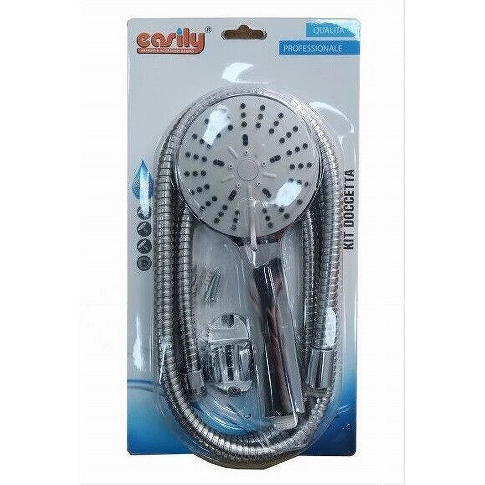 Trade Shop - Kit Doccetta Multigetto Doccino Soffione Doccia Laccio 1,8 Mt Staffa Bagno 69047 -