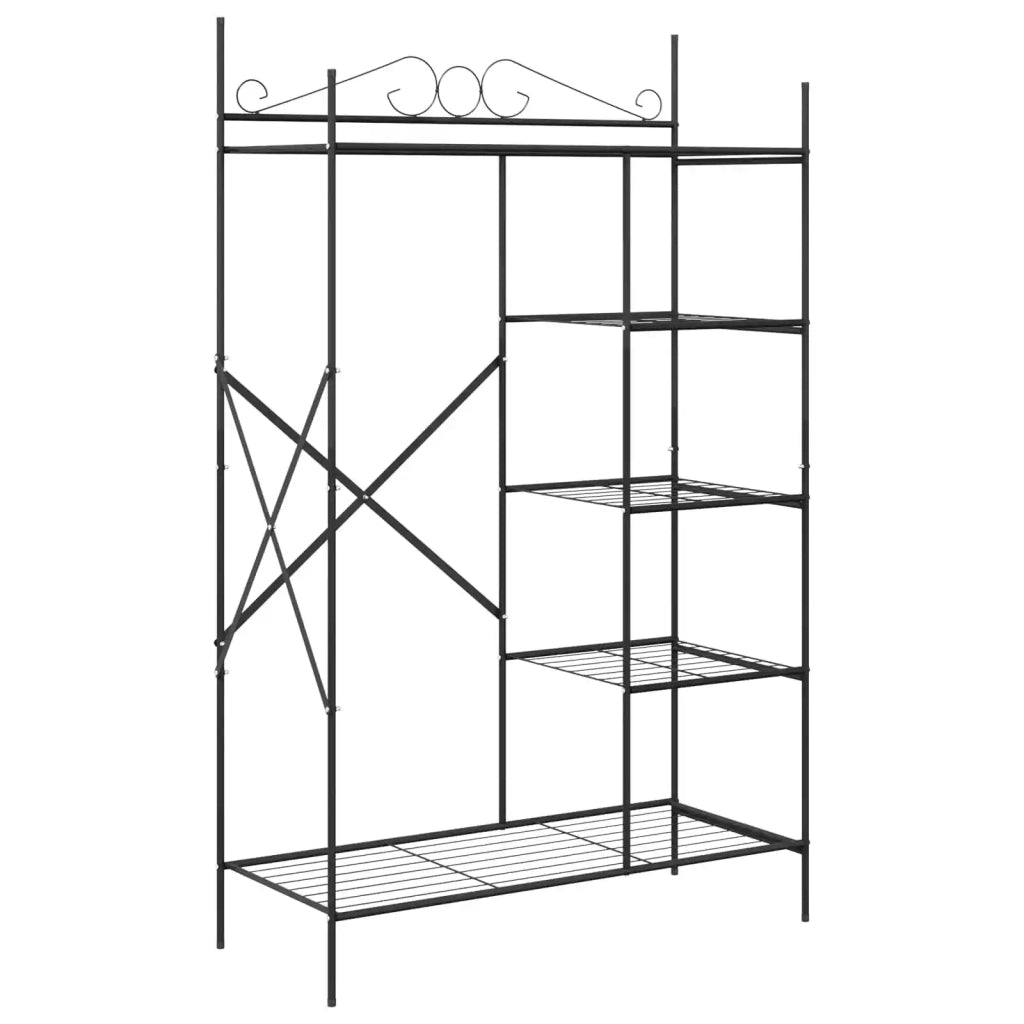 Armadio Aperto con lo scaffale Nero 104,5 x 45 x 172 cm Acciaio CFW7617052