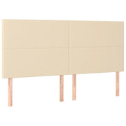 Testiera | Testata Crema 180x5x118/128 cm Tessuto