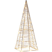 Decorazione a Forma di Stella Scandinava in Legno Chiaro con Luci LED