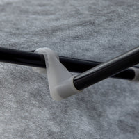 Armadio Guardaroba da Campeggio 125x43x162,5 cm con Cassetti e Ante Avvolgibili con Zip Grigio Scuro