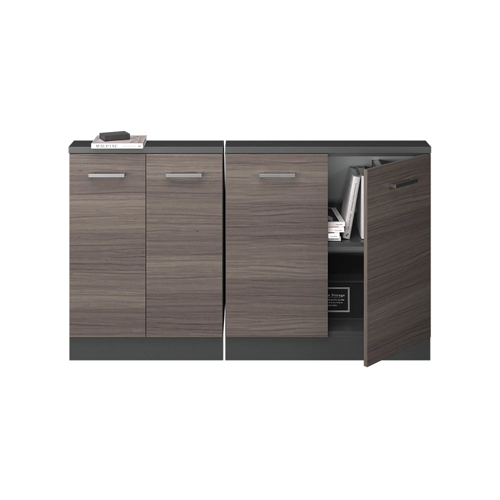 Set di mobili sottotetto Rion Grigio nobile/Antracite Set di 2 Vicco