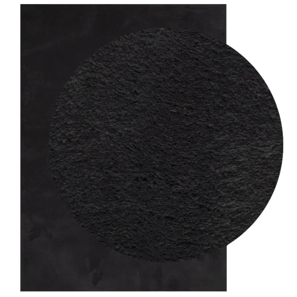 Tappeto del soggiorno | Tappeto a Pelo Corto HUARTE Morbido e Lavabile Nero 240x340cm