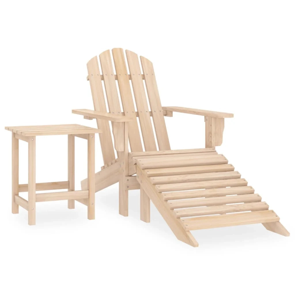 Sedia da giardino Adirondack con poggiapiedi e tavolo in abete 02_0013328