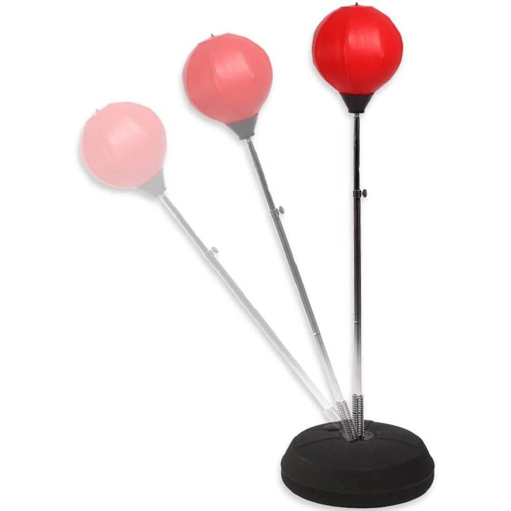 Trade Shop - Punching Ball Boxe Palla Base Alto 1,2mt Con Guanti Guantoni Adulti Adolescenti -