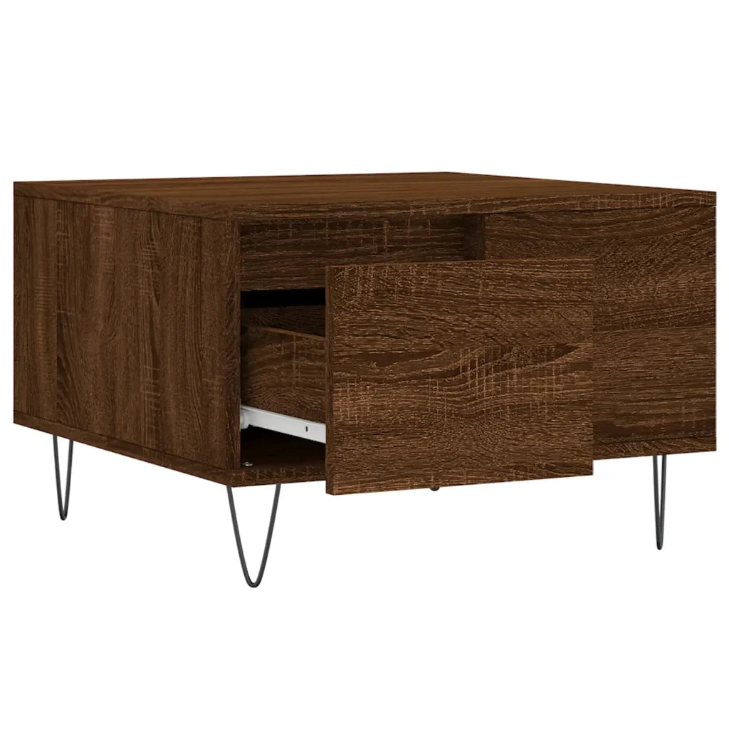 Tavolino da Salotto Rovere Marrone 55x55x36,5 cm in Multistrato 830763