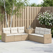 Set di divani 7 pz Beige e Bianco Crema 3448808