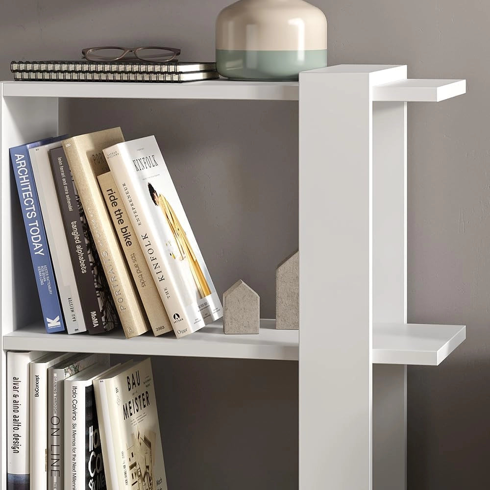 Divisorio per ambienti Basil, Bianco, 51.8 x 70 cm, utilizzabile come divisorio o come libreria aperta