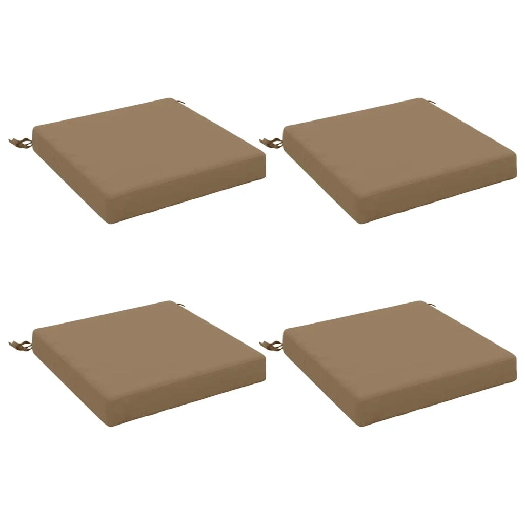 Cuscini per Sedia in 4 Pezzi SOEST 4 pz 100% Poliestere Tortora 944582