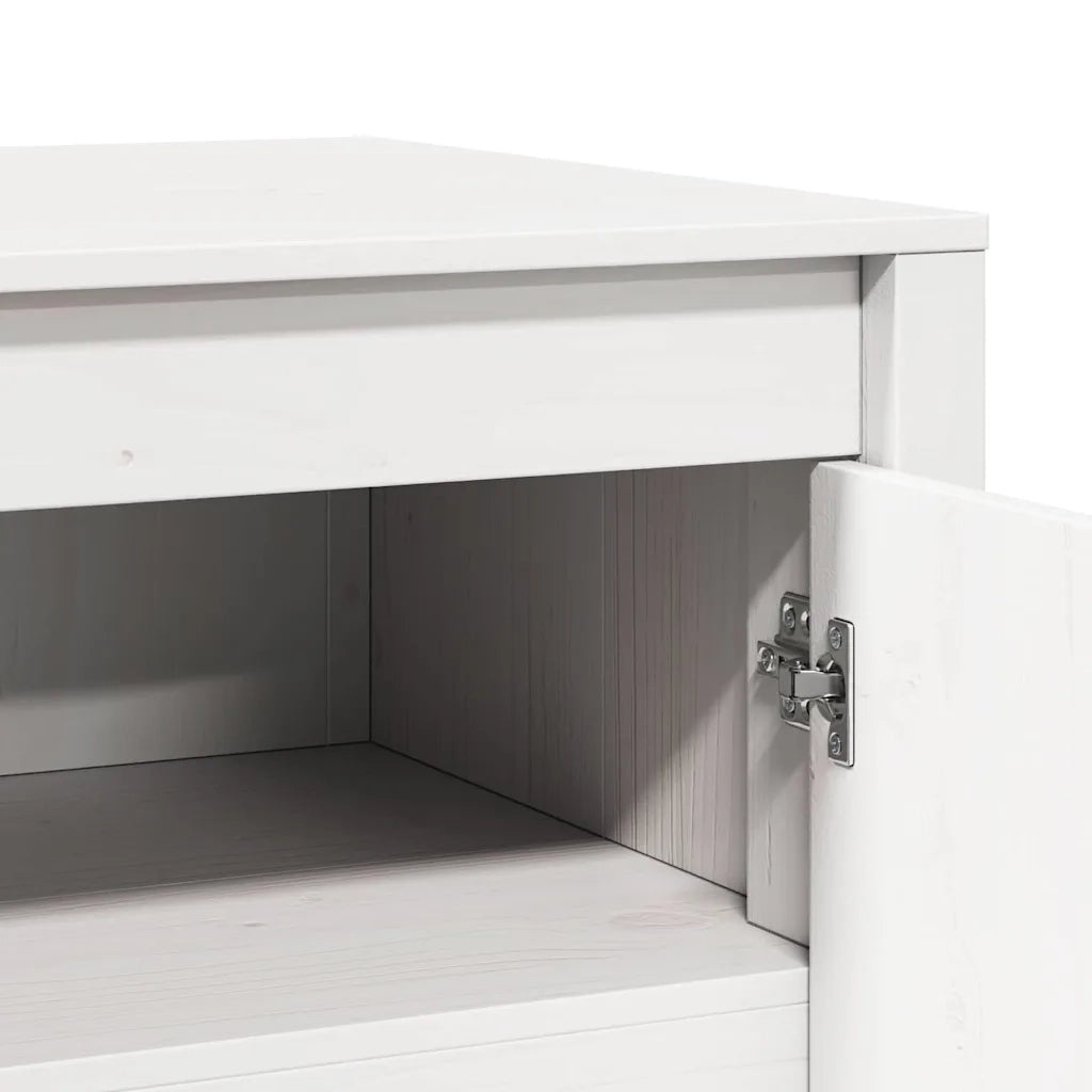 Mobile da cucina-Armadio da cucina Bianco 106 x 55 x 64 cm Legno massello di pino