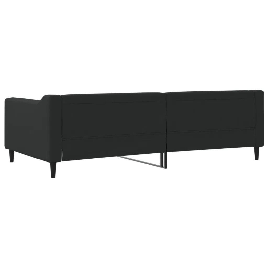 vidaXL Letto da Giorno Nero 100x200 cm in Tessuto