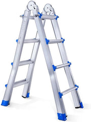 Scala Telescopica - Scala Voluta - Altezza di Lavoro - Alluminio - Adatto per Uso Privato e Professionale - Scala Voluta - Massima Carico 150 kg