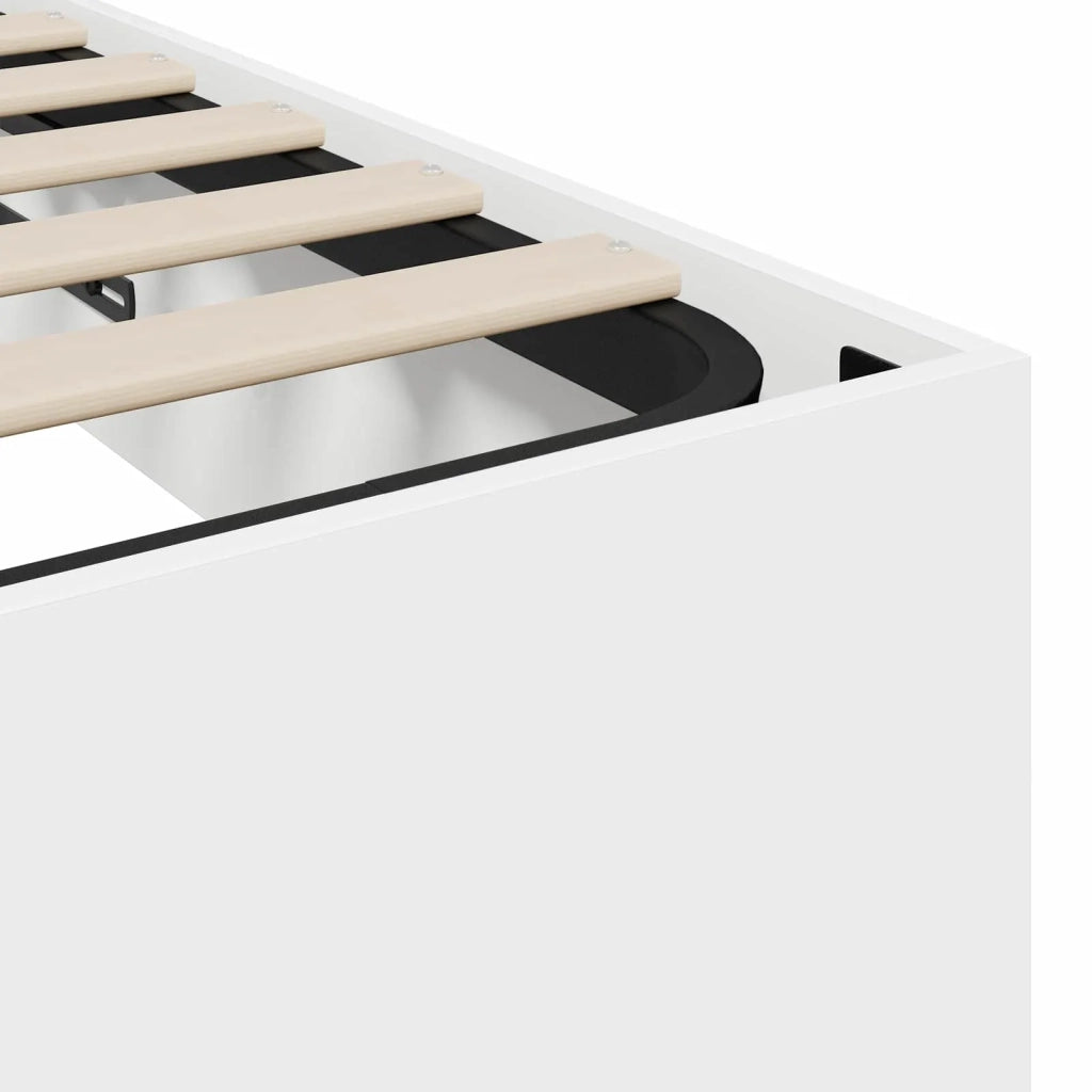Letto ottomano Bianco 193 x 90 x 25 cm Legno ingegnerizzato 3409293