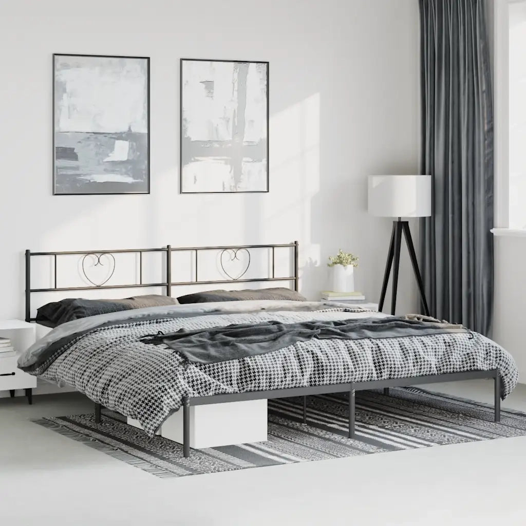 Giroletto con Testiera in Metallo Nero 193x203 cmcod mxl 78789
