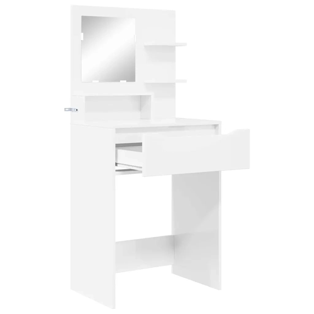 Tavoli da Trucco per Camera da Letto con cassetto Bianco Lucido 889001
