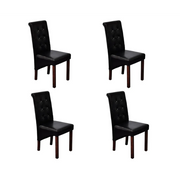 Sedie da Pranzo 4 pz Nere in Similpelle cod mxl 14393