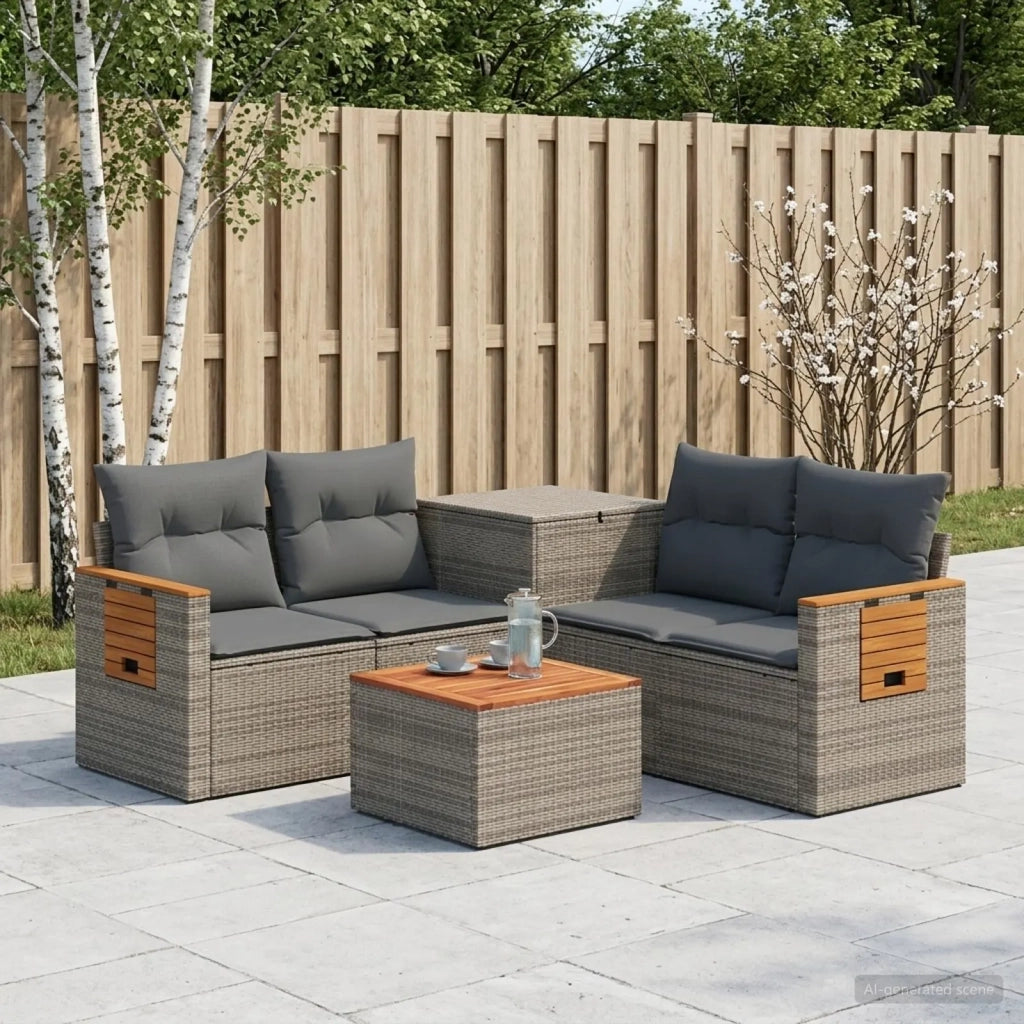 Set di divani 6 pz Grigio e Grigio Scuro 3447668