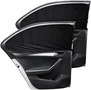 Schiaccianti per Parabrezza 2 Pezzi - Ombreggiatura Universale - Nero Nylon - Anteriore/Posteriore - 120 x 56 cm - Blocca Radiazioni UV