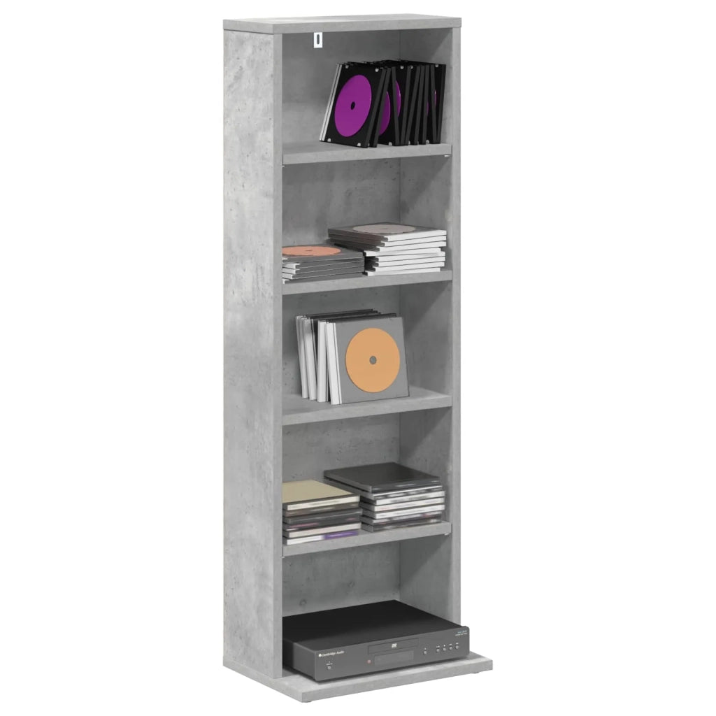 Mobile per CD Grigio Cemento 33 x 23,5 x 97,5 cm 8012696