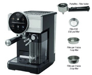 Macchina Caffè Espresso Elettrica con Cialde + Macinato ES6527D DCG