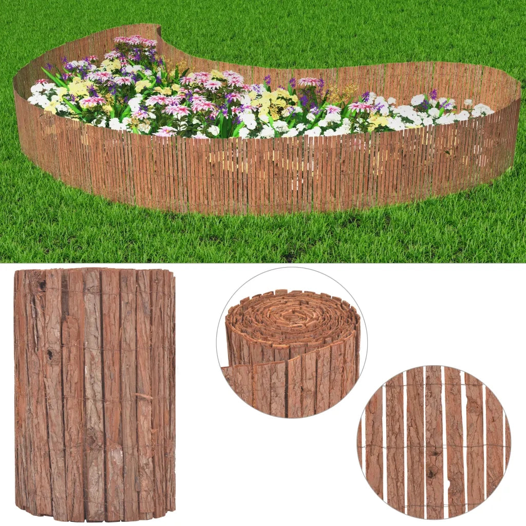 Recinzione da Giardino | Recinzione in Corteccia 1000x50 cm