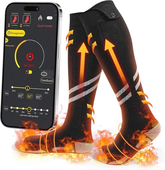 Sokkettermi per uomini e donne - Calzini termoiscali ricaricabili con batteria - Ideali per l'inverno