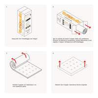 Topper 140x200 cm per materasso in MemoryFoam - alto 8 cm, sfoderabile, tessuto AloeVera | Correttore H8