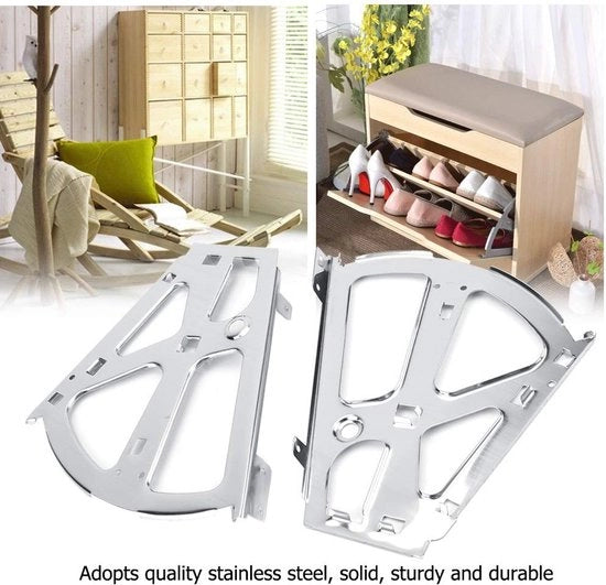 Charnier per Mobili 2 Pezzi - Acciaio Inossidabile - Facile da Installare - Adatto per Porta Scarpe - Duraturo - Resistente alla Corrosione - Charnier