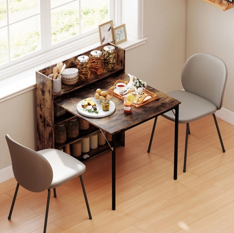 Tavolo da pranzo pieghevole con 3 ripiani 80x90x93 cm