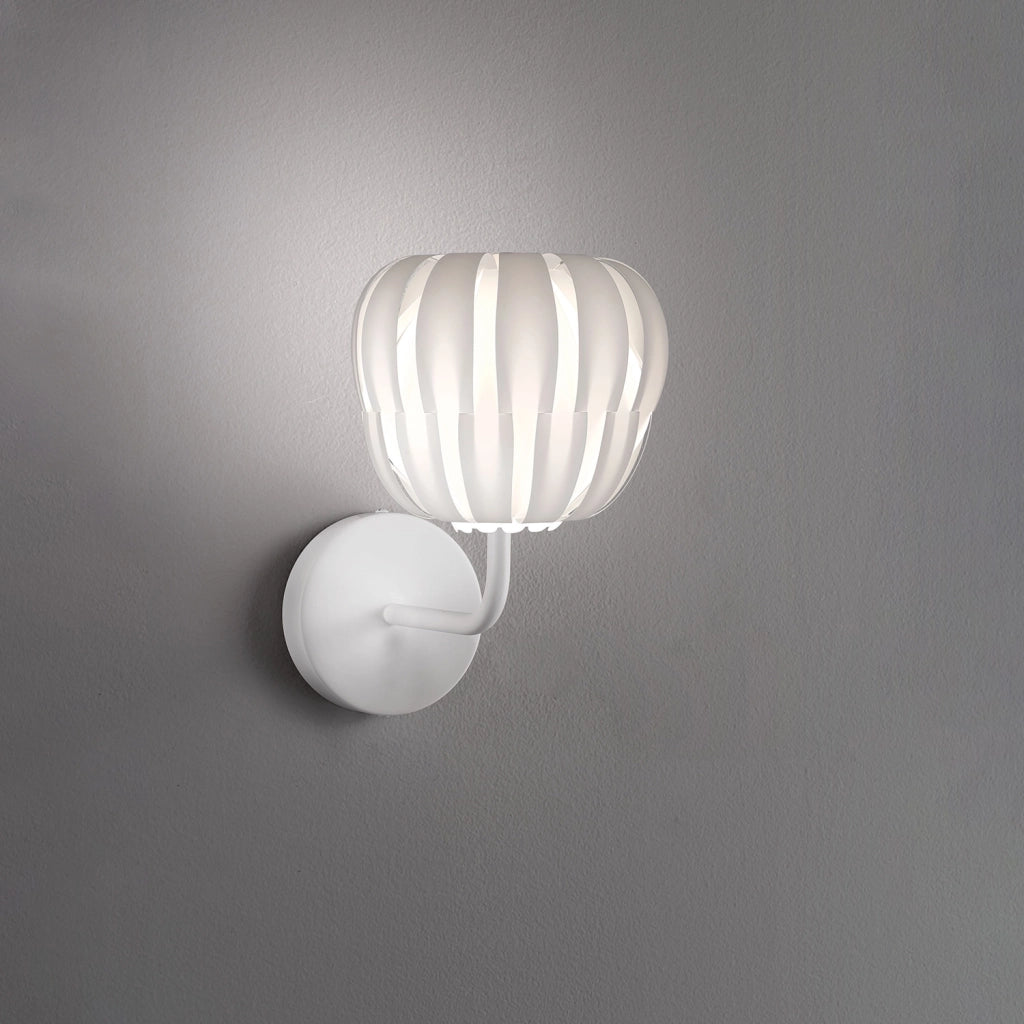 Applique Moderna Queen Polilux ® Bianco E Metallo 1 Luce E14