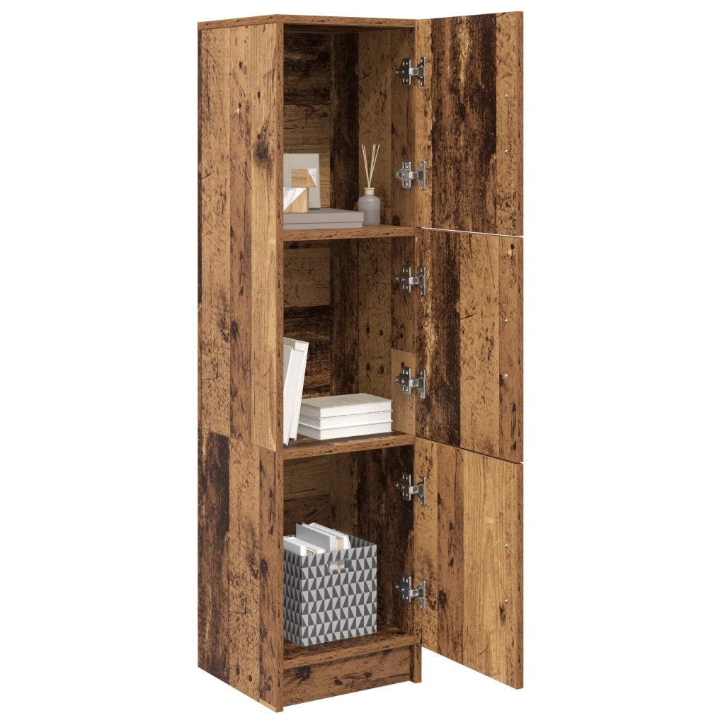 Mobiletto Marrone Legno Vecchio Veneer di Legno Compatto