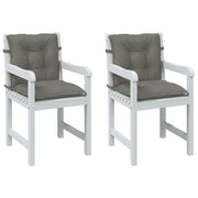 Cuscini Sedia Schiena Bassa 4 pz Grigio MÃ©lange 100x50x7 cm
