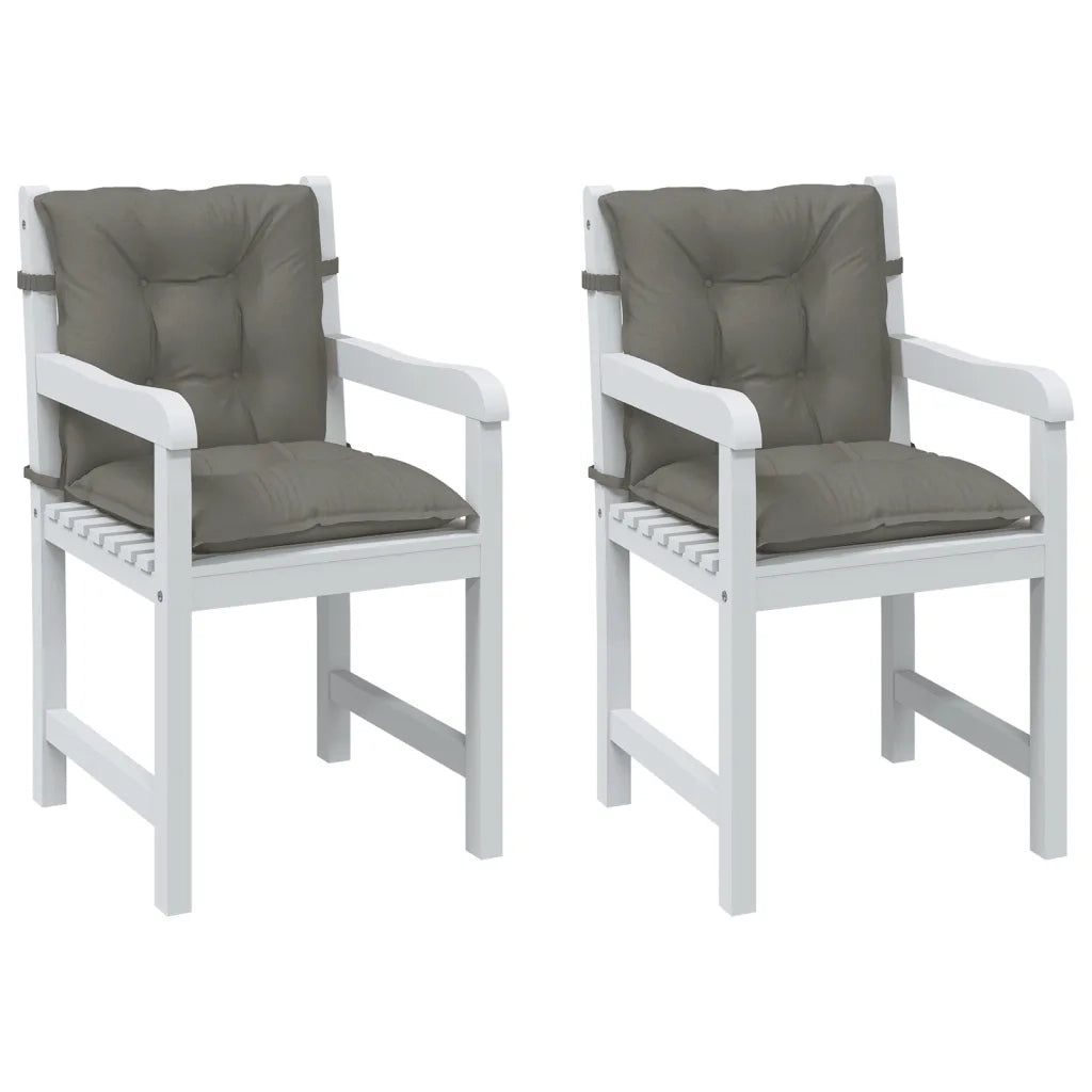 Cuscini Sedia Schiena Bassa 4 pz Grigio MÃ©lange 100x50x7 cm